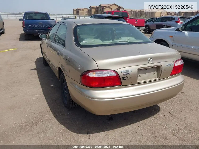 2001 Mazda 626 Es/Lx VIN: 1YVGF22CX15220549 Lot: 40010392