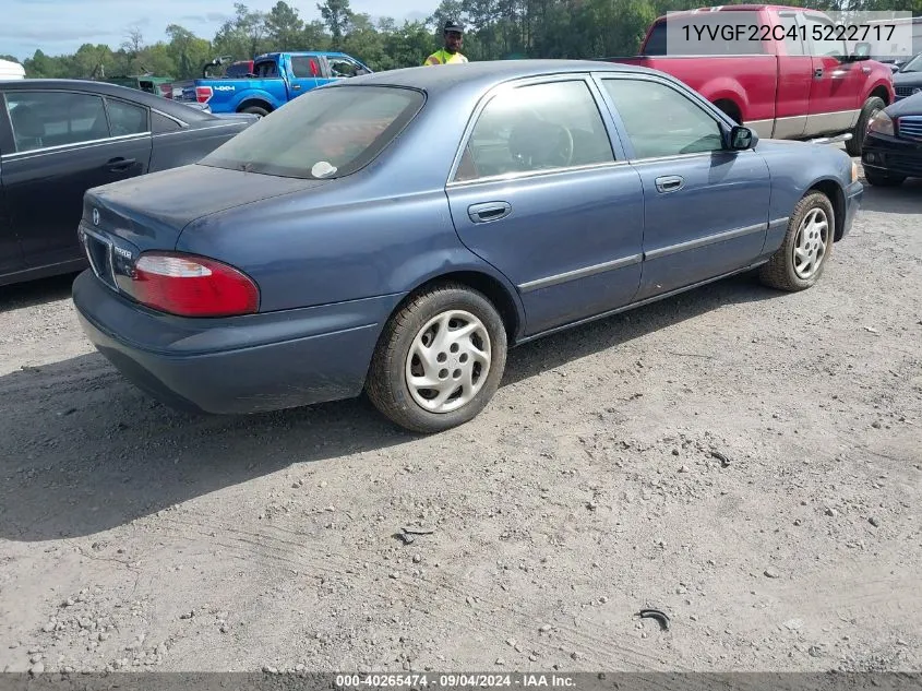 2001 Mazda 626 Es/Lx VIN: 1YVGF22C415222717 Lot: 40265474