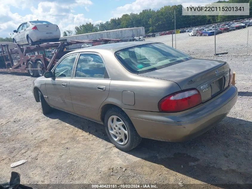 2001 Mazda 626 Es/Lx VIN: 1YVGF22C115201341 Lot: 40423151