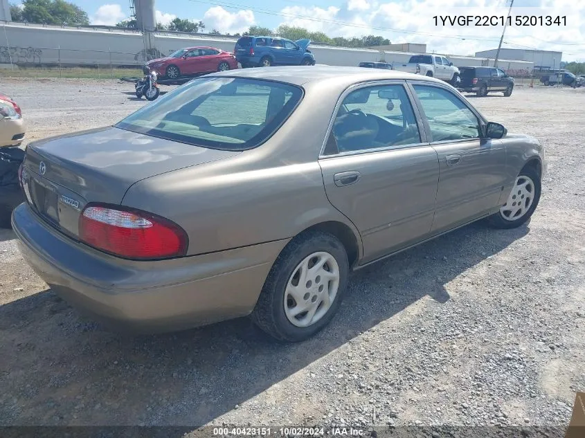 2001 Mazda 626 Es/Lx VIN: 1YVGF22C115201341 Lot: 40423151