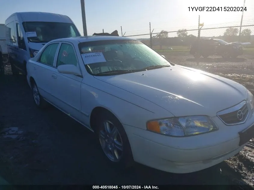 2001 Mazda 626 Es/Lx VIN: 1YVGF22D415202024 Lot: 40518045