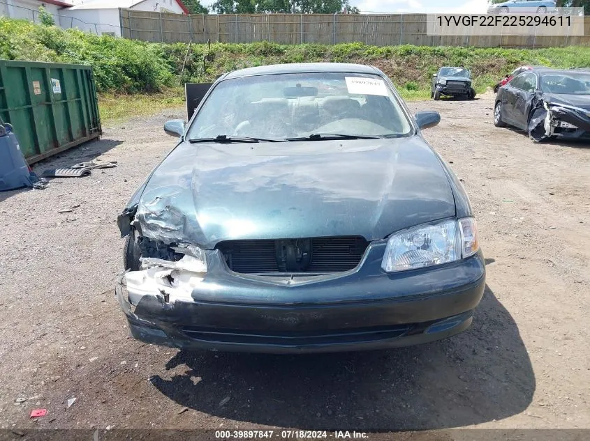 1YVGF22F225294611 2002 Mazda 626 Es/Lx