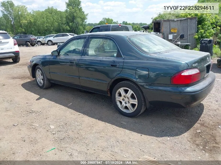 1YVGF22F225294611 2002 Mazda 626 Es/Lx