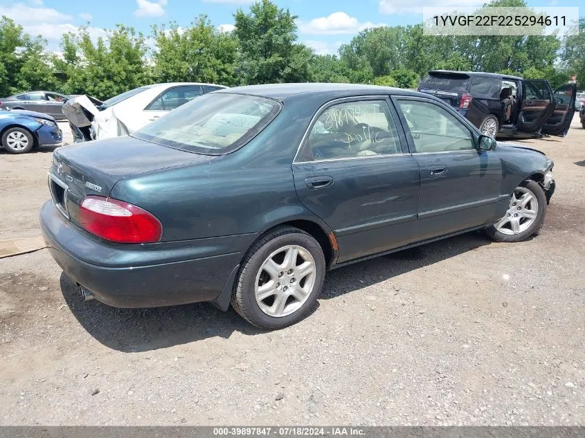 1YVGF22F225294611 2002 Mazda 626 Es/Lx