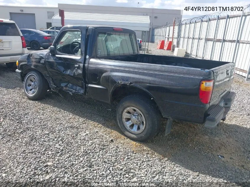 2001 Mazda B2300 Se/Sx VIN: 4F4YR12D81TM18702 Lot: 40764412