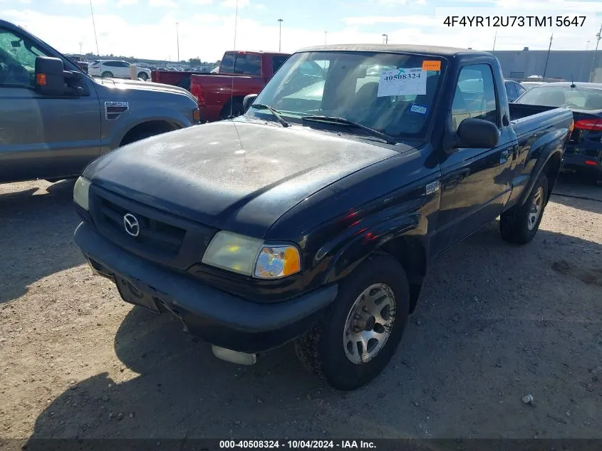 2003 Mazda B3000 Ds VIN: 4F4YR12U73TM15647 Lot: 40508324