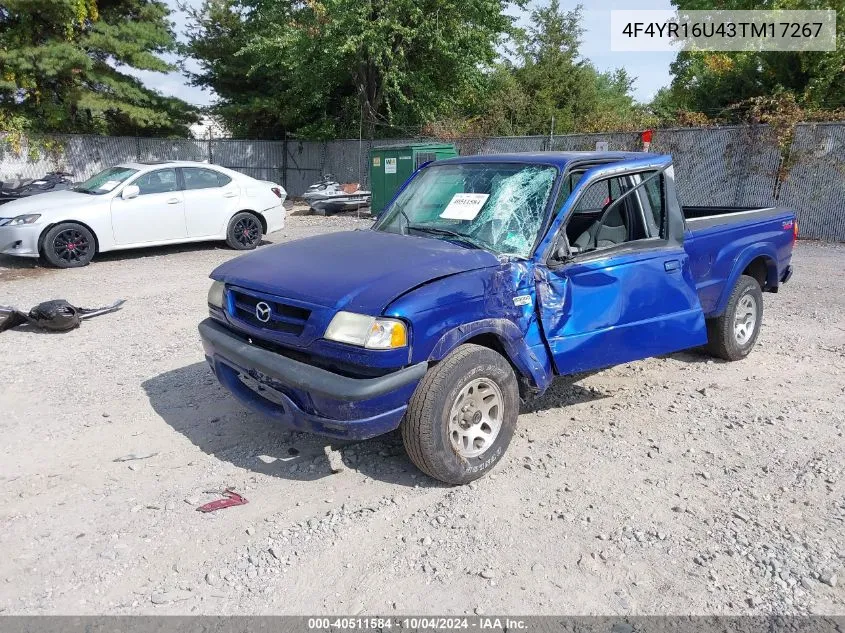 2003 Mazda B3000 Ds VIN: 4F4YR16U43TM17267 Lot: 40511584