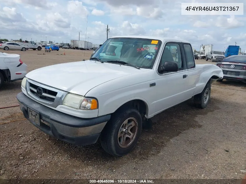 2003 Mazda B3000 Se VIN: 4F4YR46U43T21367 Lot: 40645096