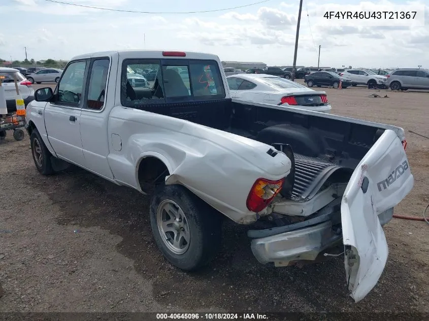 2003 Mazda B3000 Se VIN: 4F4YR46U43T21367 Lot: 40645096