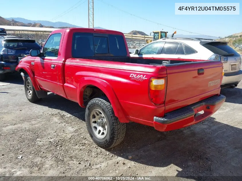 2004 Mazda B3000 Ds VIN: 4F4YR12U04TM05575 Lot: 40706062