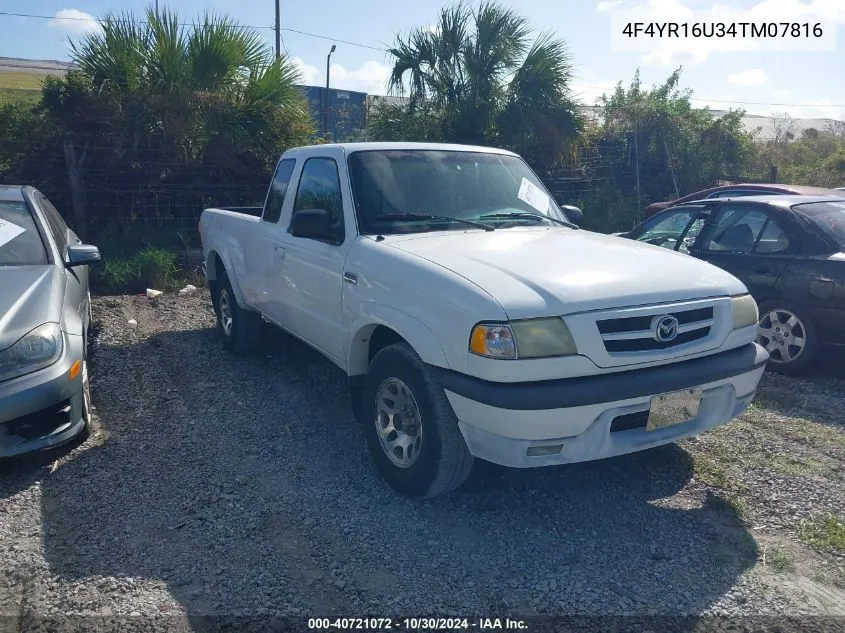 2004 Mazda B3000 Ds VIN: 4F4YR16U34TM07816 Lot: 40721072