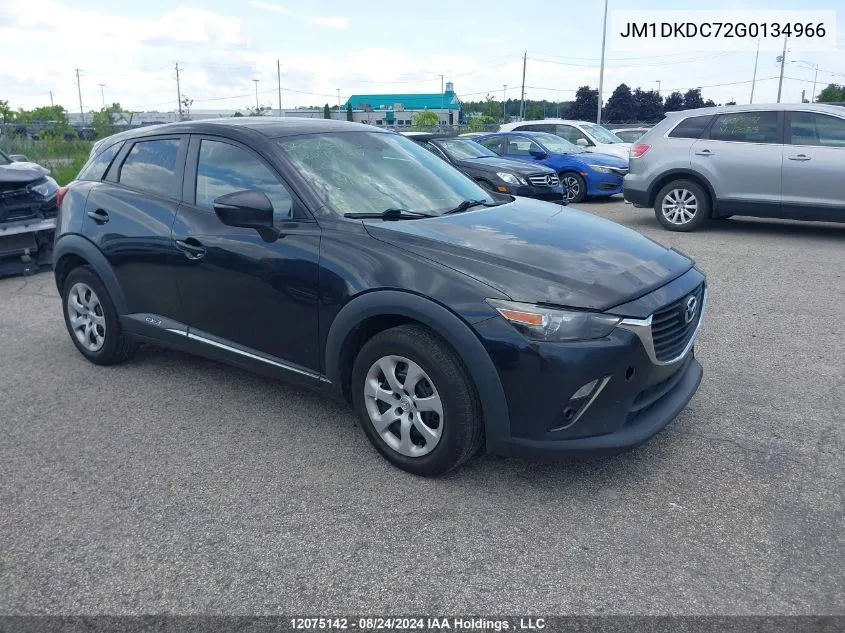 JM1DKDC72G0134966 2016 Mazda Cx-3