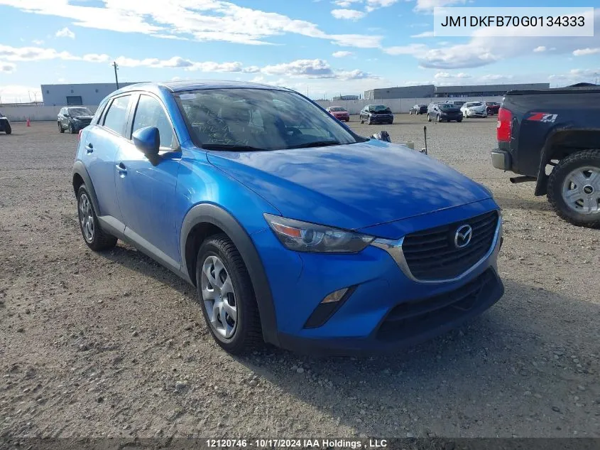 2016 Mazda Cx-3 VIN: JM1DKFB70G0134333 Lot: 12120746