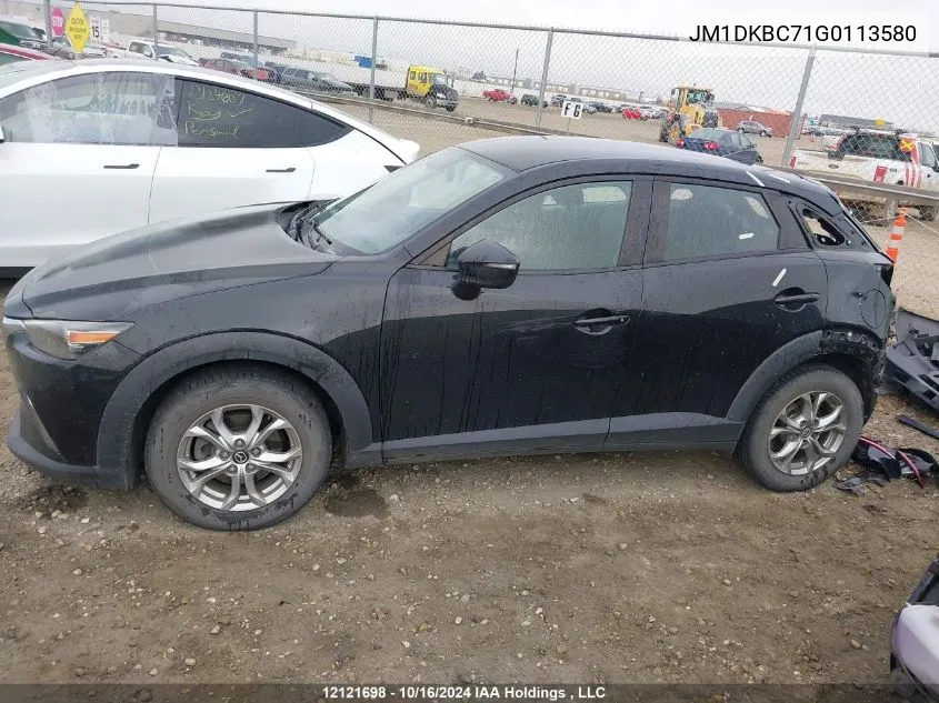 2016 Mazda Cx-3 VIN: JM1DKBC71G0113580 Lot: 12121698