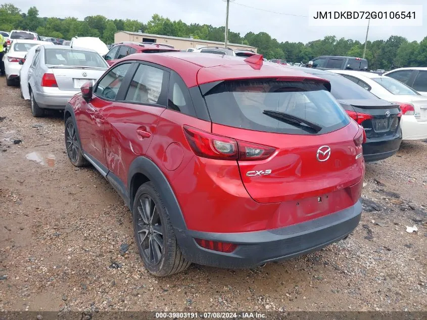 JM1DKBD72G0106541 2016 Mazda Cx-3 Grand Touring