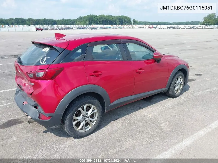 JM1DKBC76G0115051 2016 Mazda Cx-3 Touring