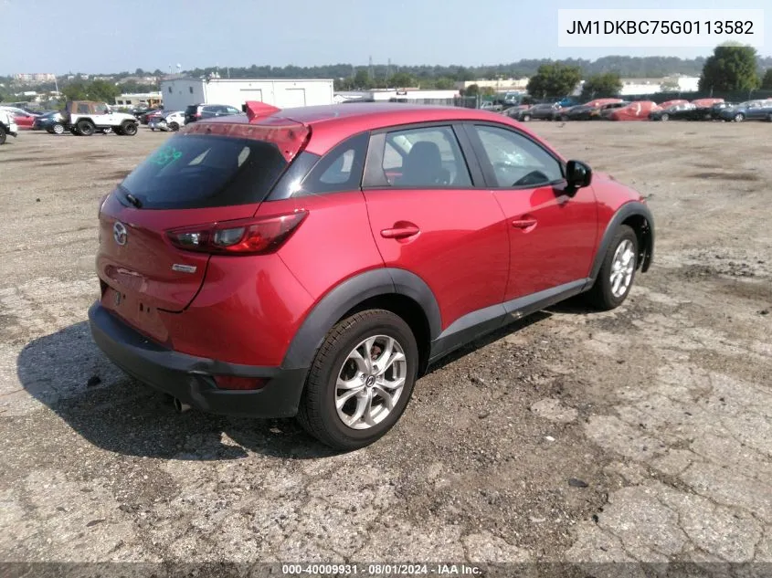 2016 Mazda Cx-3 Touring VIN: JM1DKBC75G0113582 Lot: 40009931