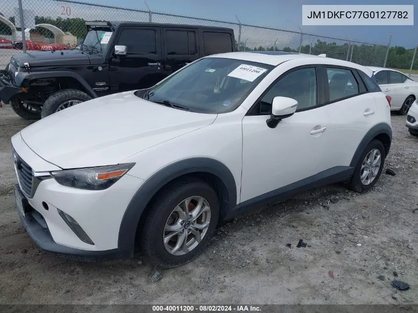 2016 Mazda Cx-3 Touring VIN: JM1DKFC77G0127782 Lot: 40011200