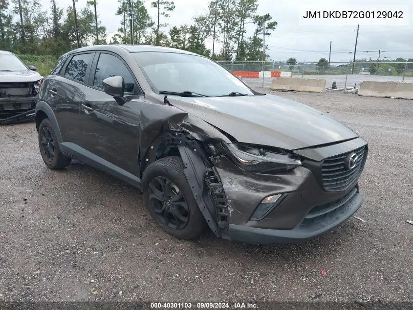 2016 Mazda Cx-3 Sport VIN: JM1DKDB72G0129042 Lot: 40301103