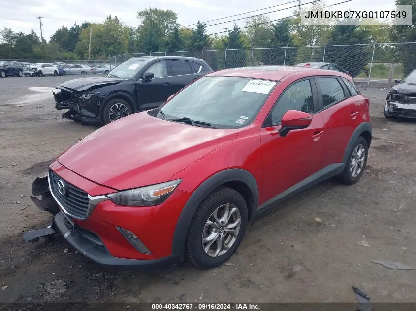 2016 Mazda Cx-3 Touring VIN: JM1DKBC7XG0107549 Lot: 40342767