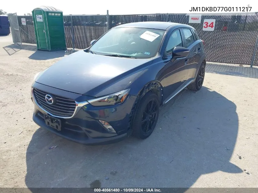 2016 Mazda Cx-3 Grand Touring VIN: JM1DKBD77G0111217 Lot: 40561480