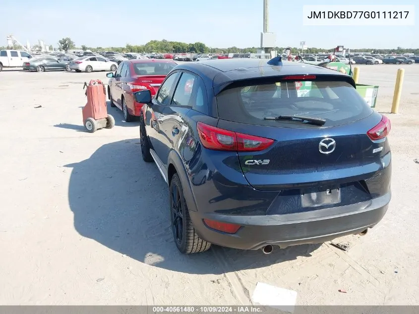 JM1DKBD77G0111217 2016 Mazda Cx-3 Grand Touring