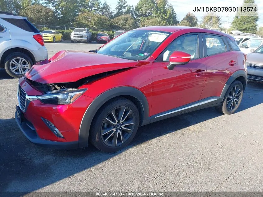 JM1DKBD78G0113574 2016 Mazda Cx-3 Grand Touring