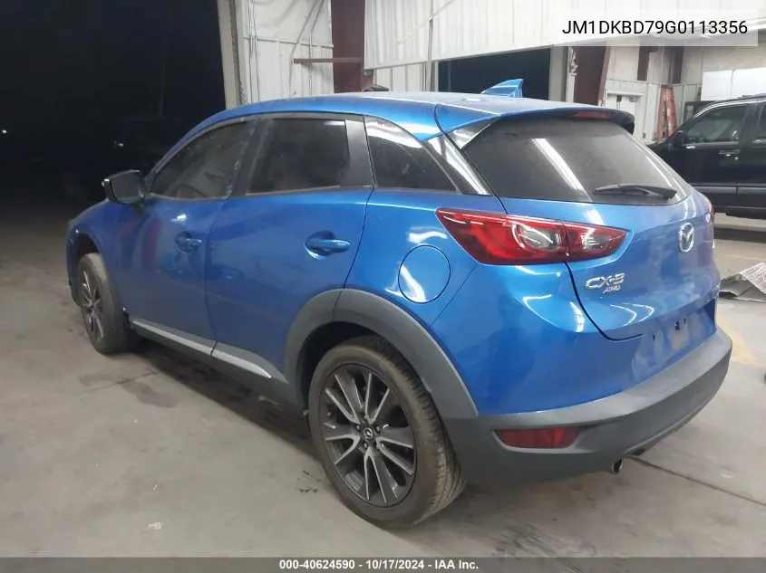 JM1DKBD79G0113356 2016 Mazda Cx-3 Grand Touring