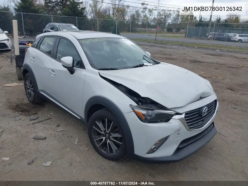 2016 Mazda Cx-3 Grand Touring VIN: JM1DKBD78G0126342 Lot: 40787762