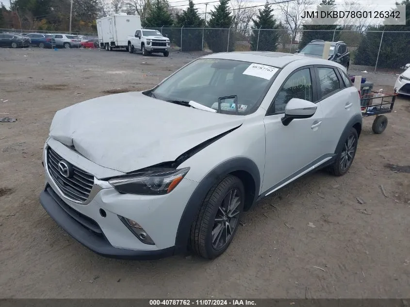 2016 Mazda Cx-3 Grand Touring VIN: JM1DKBD78G0126342 Lot: 40787762