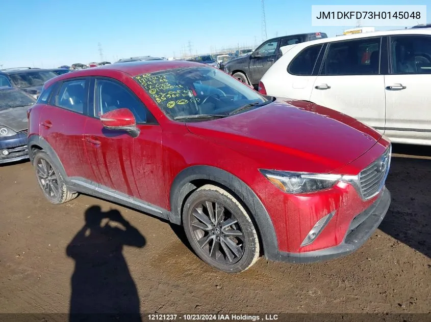 2017 Mazda Cx-3 VIN: JM1DKFD73H0145048 Lot: 12121237