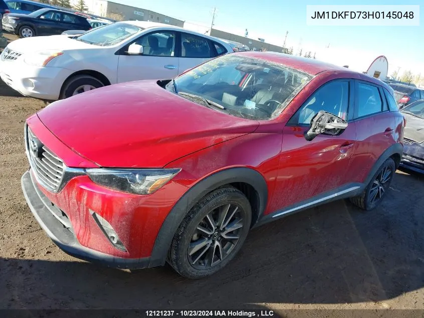 2017 Mazda Cx-3 VIN: JM1DKFD73H0145048 Lot: 12121237