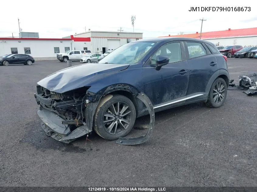 2017 Mazda Cx-3 VIN: JM1DKFD79H0168673 Lot: 12124919