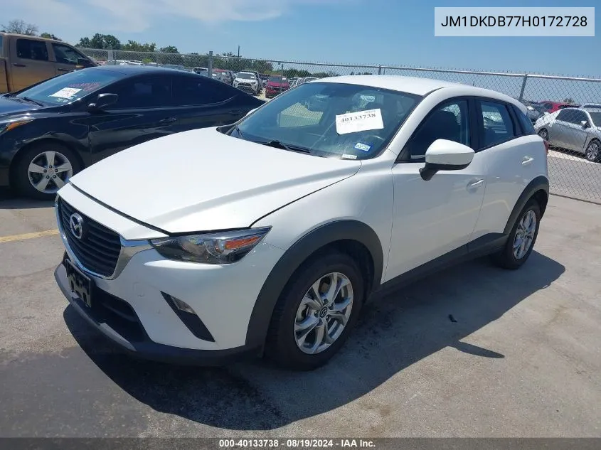 2017 Mazda Cx-3 Sport VIN: JM1DKDB77H0172728 Lot: 40133738