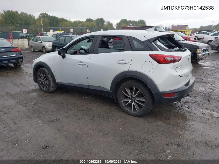 2017 Mazda Cx-3 Touring VIN: JM1DKFC73H0142538 Lot: 40562288