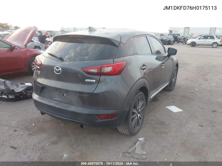 2017 Mazda Cx-3 Grand Touring VIN: JM1DKFD76H0175113 Lot: 40570576