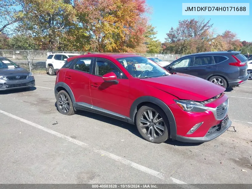 2017 Mazda Cx-3 Grand Touring VIN: JM1DKFD74H0171688 Lot: 40583528