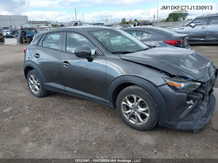 2018 Mazda Cx-3 VIN: JM1DKFC71J1330913 Lot: 12121041