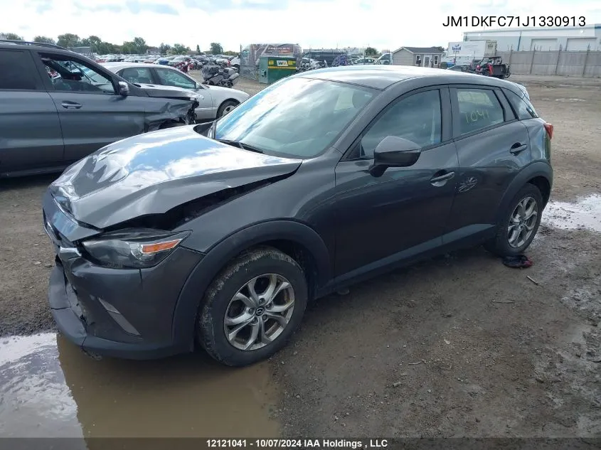 2018 Mazda Cx-3 VIN: JM1DKFC71J1330913 Lot: 12121041