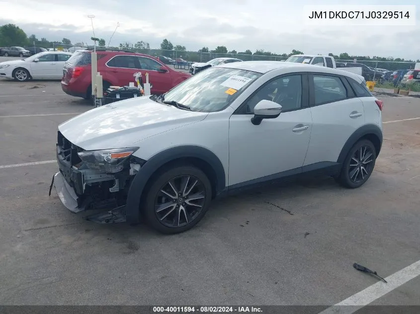 2018 Mazda Cx-3 Touring VIN: JM1DKDC71J0329514 Lot: 40011594