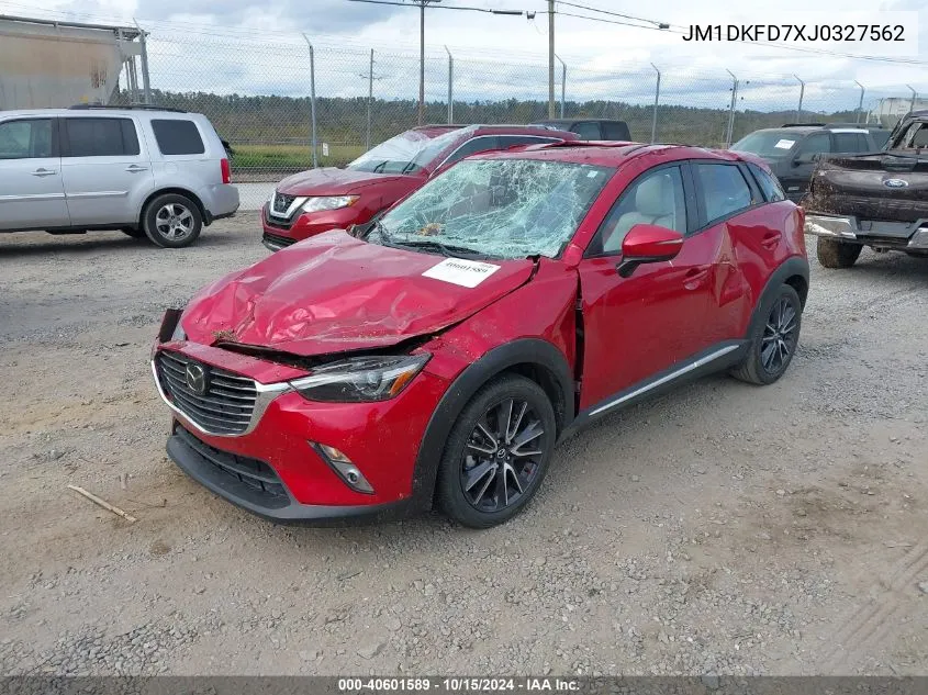 2018 Mazda Cx-3 Grand Touring VIN: JM1DKFD7XJ0327562 Lot: 40601589