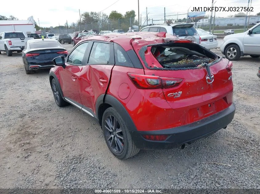 2018 Mazda Cx-3 Grand Touring VIN: JM1DKFD7XJ0327562 Lot: 40601589