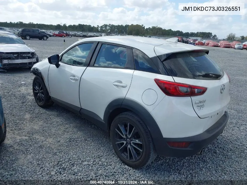 2018 Mazda Cx-3 Touring VIN: JM1DKDC73J0326551 Lot: 40740564