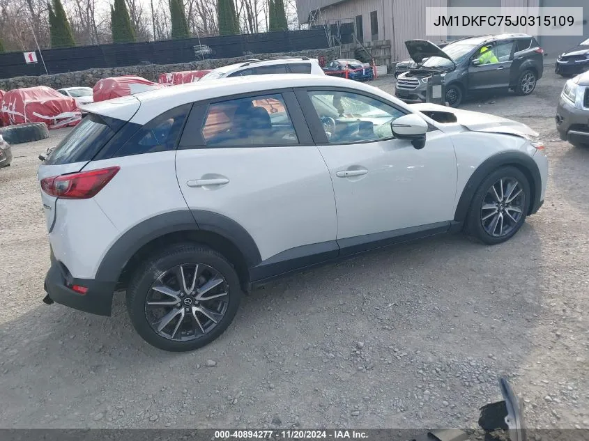 2018 Mazda Cx-3 Touring VIN: JM1DKFC75J0315109 Lot: 40894277