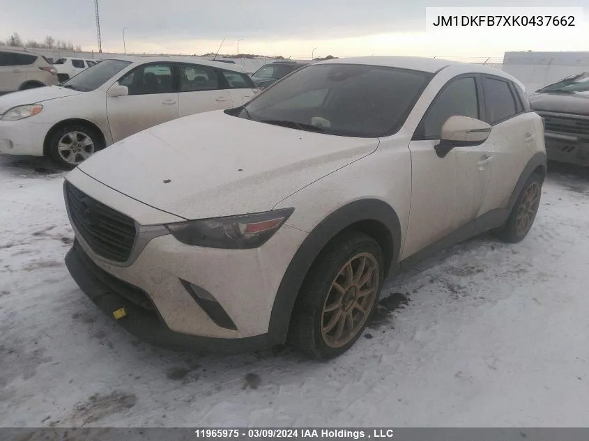 2019 Mazda Cx-3 VIN: JM1DKFB7XK0437662 Lot: 11965975