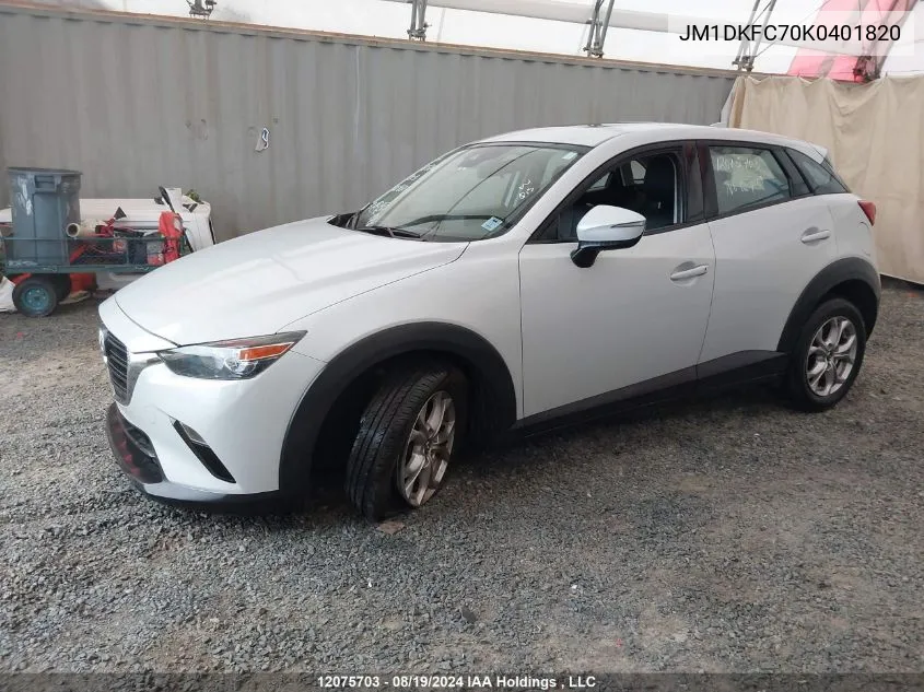 JM1DKFC70K0401820 2019 Mazda Cx-3