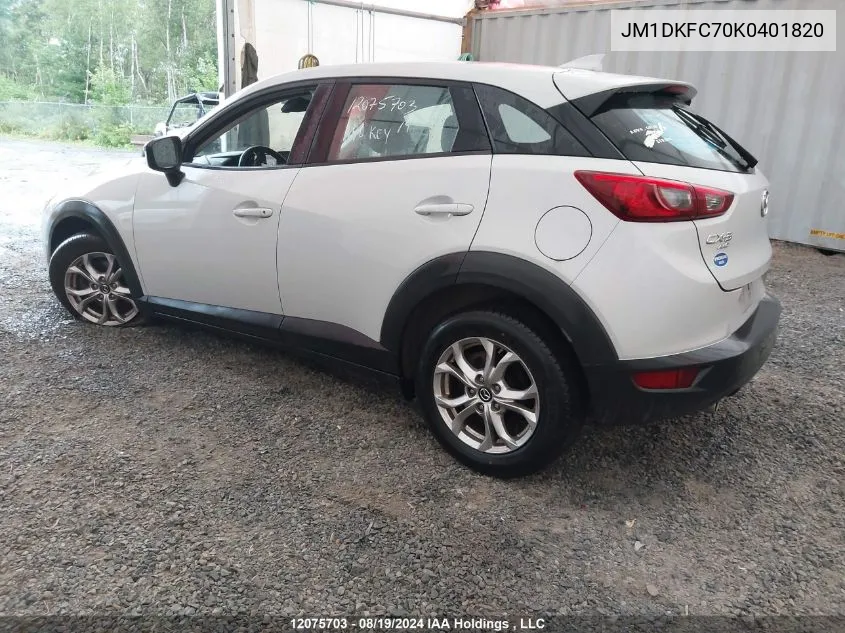 JM1DKFC70K0401820 2019 Mazda Cx-3