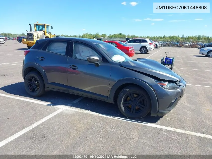 2019 Mazda Cx-3 VIN: JM1DKFC70K1448808 Lot: 12093470