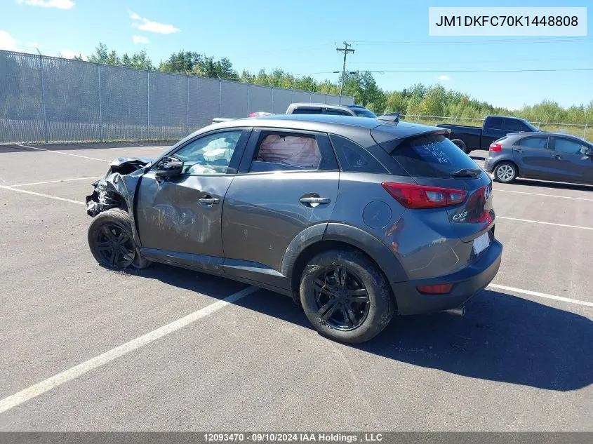 2019 Mazda Cx-3 VIN: JM1DKFC70K1448808 Lot: 12093470