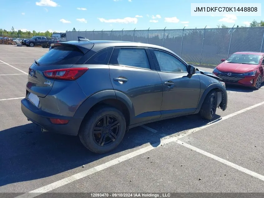 2019 Mazda Cx-3 VIN: JM1DKFC70K1448808 Lot: 12093470